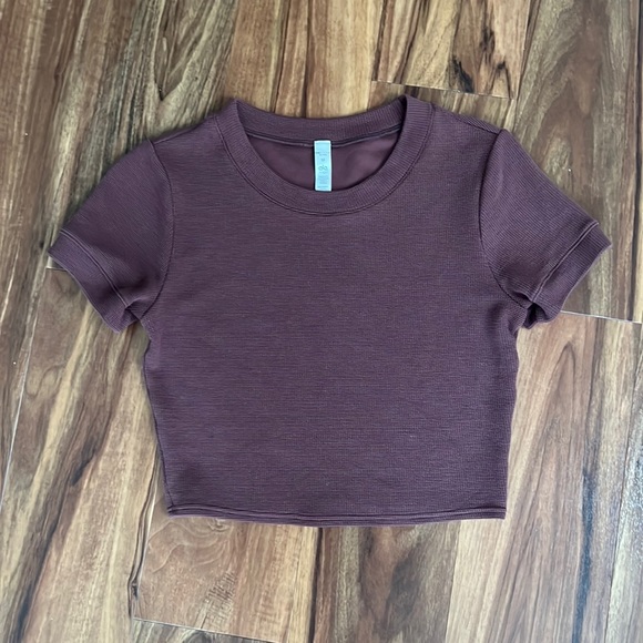 ALO Yoga Tops - Alo Micro Waffle Sierra Short Sleeve Top